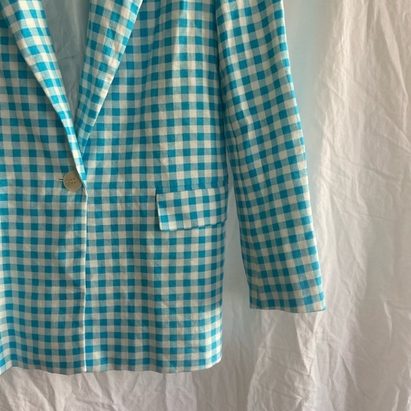 ZARA GINGHAM BLAZER bloggers favorite Size Small - Picture 7 of 15